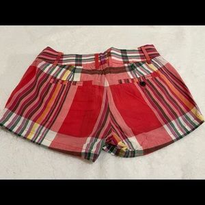 J. Crew Pink Plaid Shorts